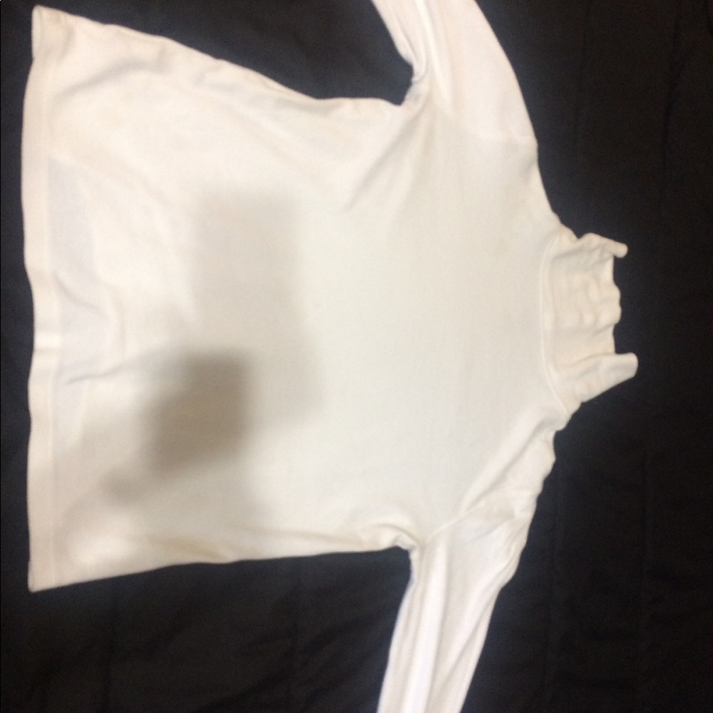 White turtle neck shirt 100%cotton
